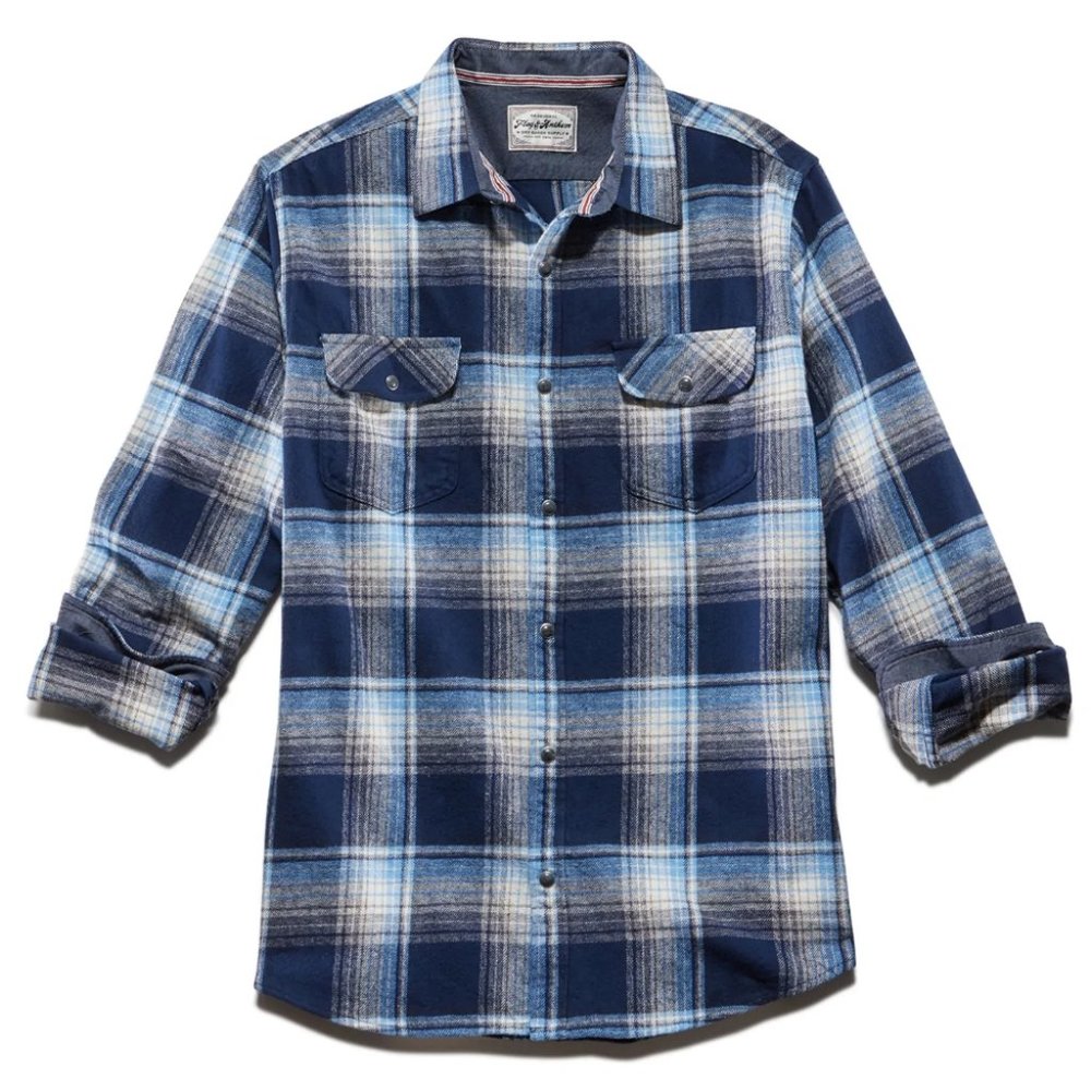 Flag & Anthem Conroe Flannel Shirt – Navy / Blue